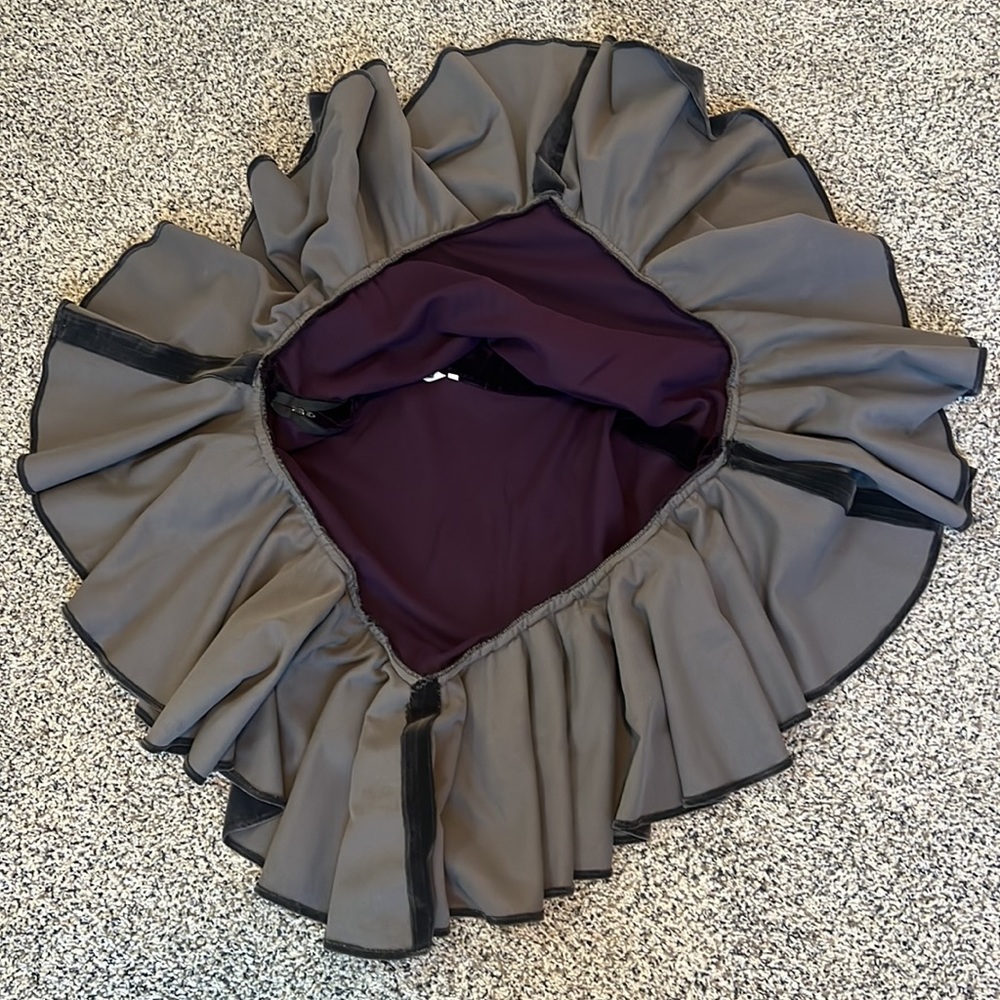 Vintage purple and gray velvet skirt. Made in Italy - Picture 11 of 11